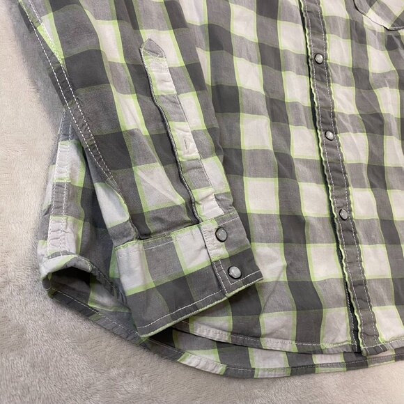 Urban Pipeline Pearl Snap Button-Down Checkered Plaid Western Shirt Large - Picture 7 of 11